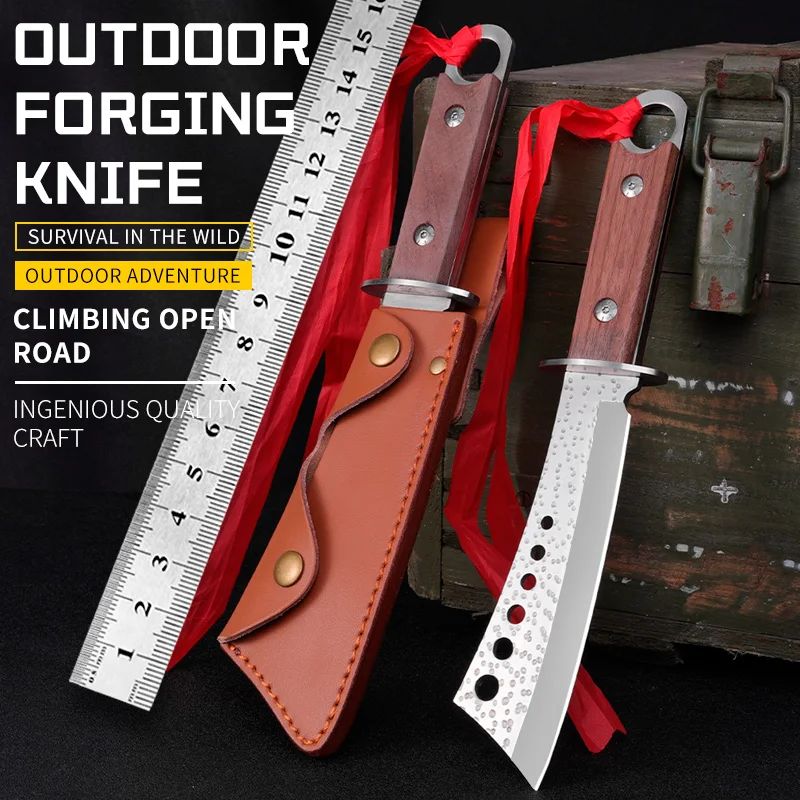 

Handmade Forged Knife Wilderness Survival Knife Outdoor Knife Sharp Fixed Blade Military Knife Hunting Knife Camping Supplies