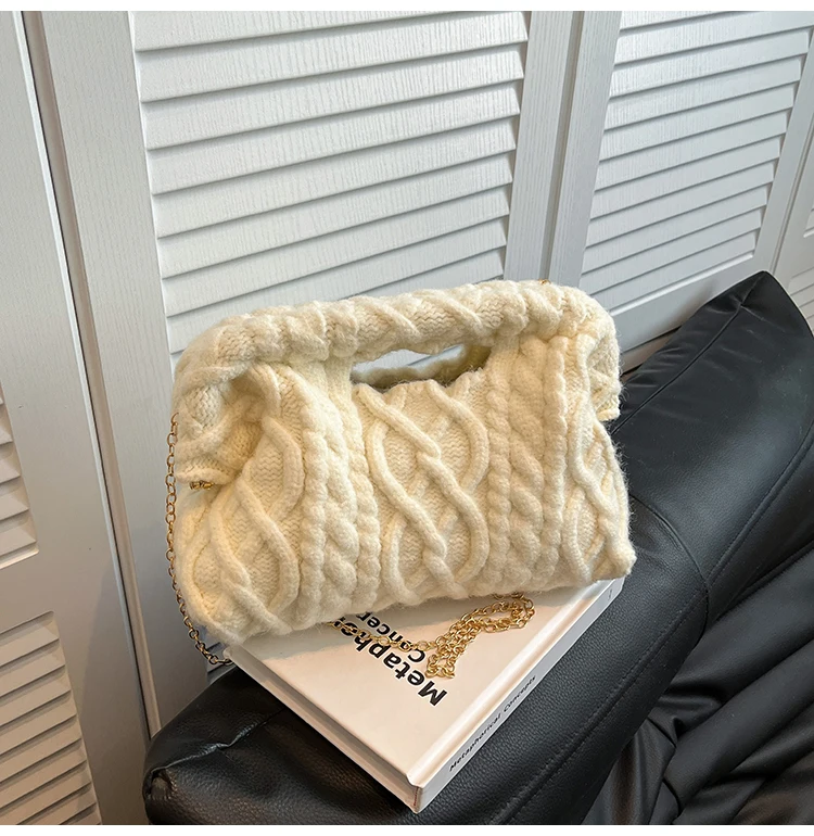 Designer Chains Crossbody Bags for Women Fashion Rope Woven Women Shoulder Bag 2021 Small Braided Square Flap Phone Purse Lady