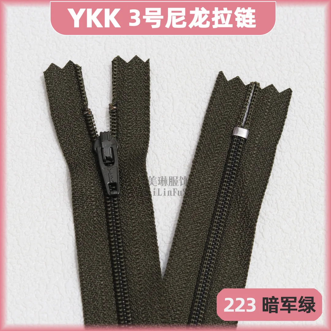30 50 100 Stück YKK3 # Nylon-Reißverschluss mit geschlossenem Ende, 18 cm, Bekleidungszubehör, Original-Hosenreißverschluss – Detail 37