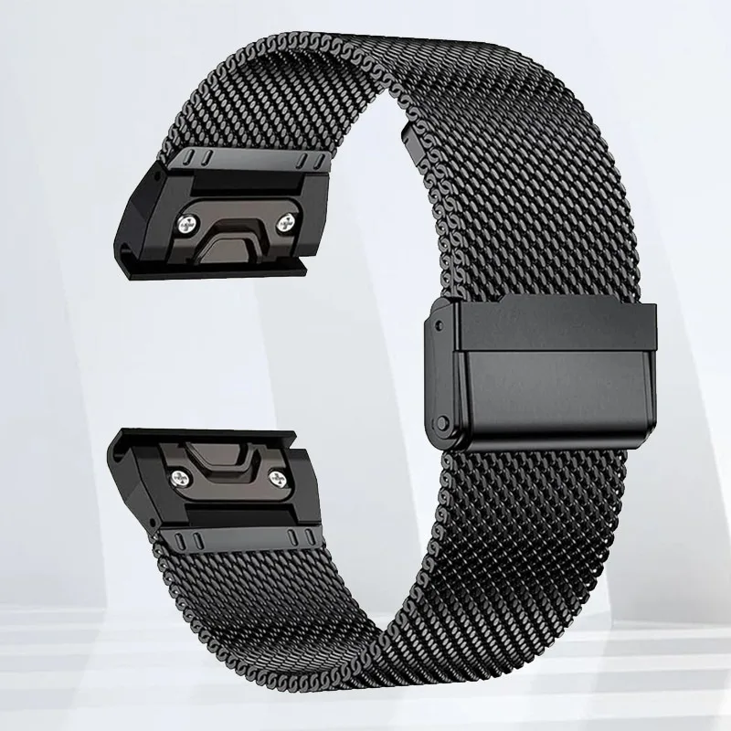 Premium Stainless Steel Watch Band: Elegant Metal Strap Wristband Bracelet for Smartwatches, Adjustable 20/22/26mm Width