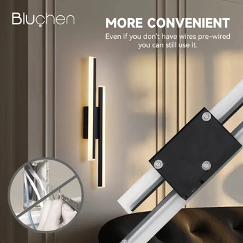 Rechargeable Wall Sconces Lights Wireless Wall Lamp Battery Powered 4400mAh LED Wall Light for Home Corridor Decoration 50cm