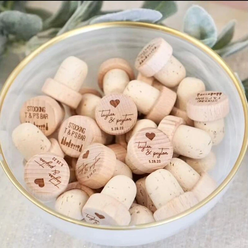 Personalized Engraved Wine Stopper Cork Baby Shower Party Customize