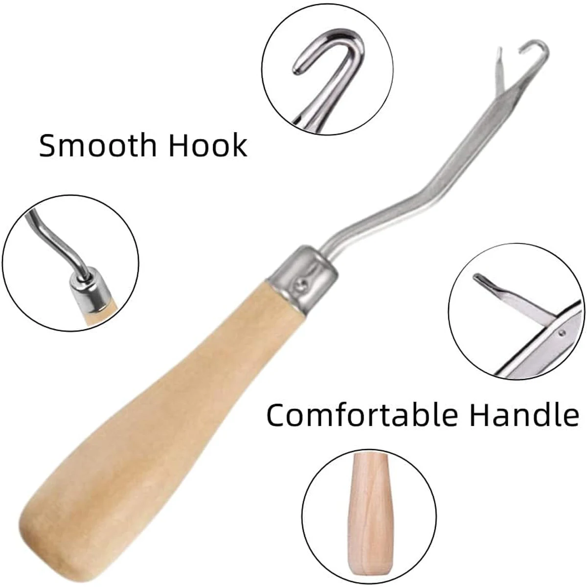 Crochet Hooks Hair Extensions Tool 5Pcs Bent Latch Hook Set Crochet Needle Dreadlocks Tool Knitting Crochet Hooks Hair Extensions Tool for Braiding
