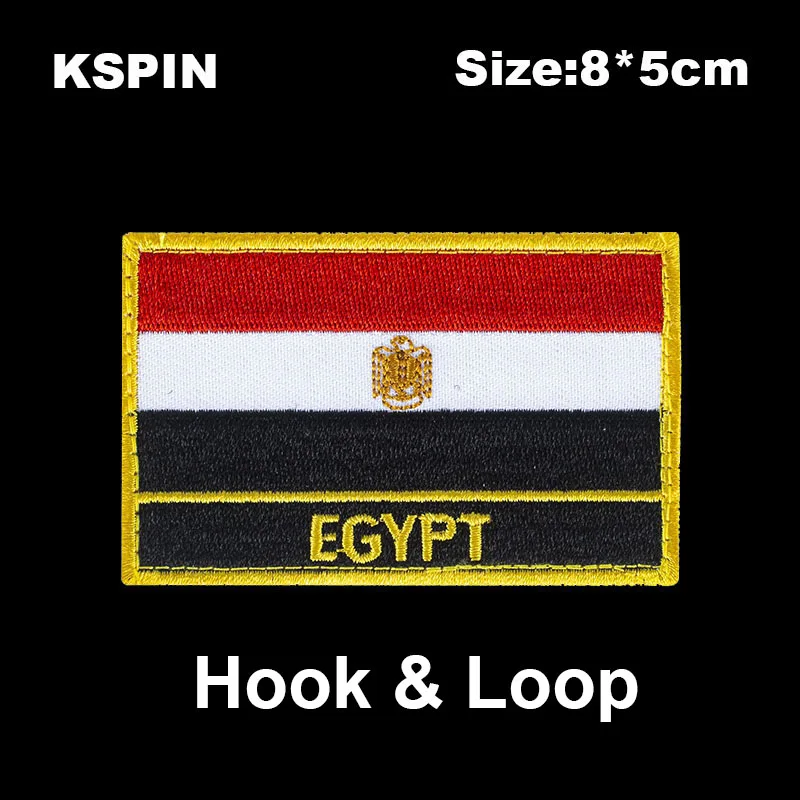 National Flag Patch Hook Loop Egypt Ireland Australia Brazil Belarus Badges Armband 3D Stick on Jacket Backpack Stickers