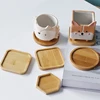 Flower Pot Tray 10 Style Bamboo Decorative Tray Wood Flower Pot Tray Creative Gardening Supply Simple Design Holder Home Decor 4