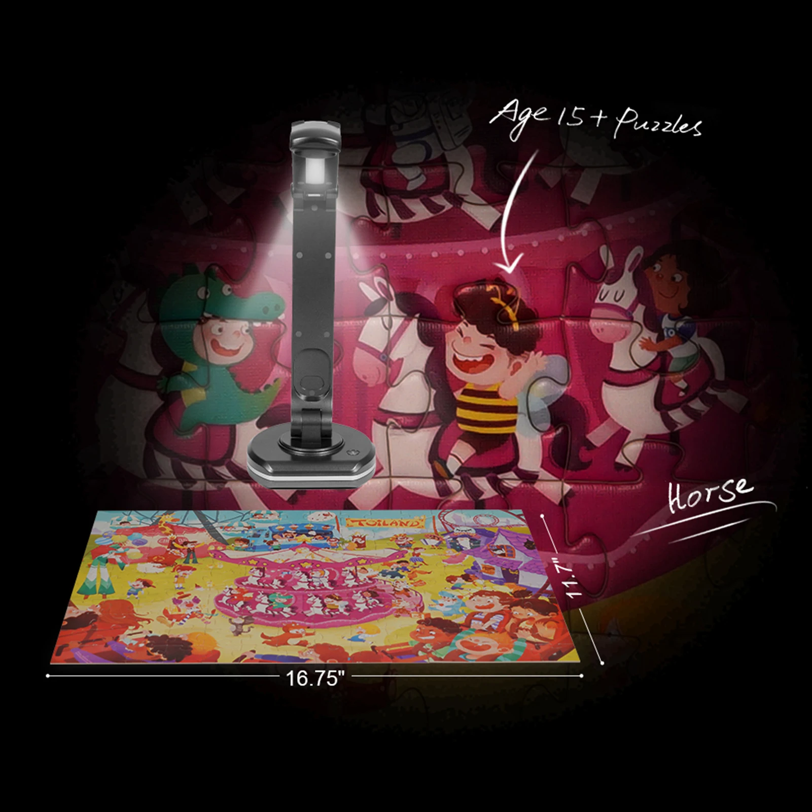 JOYUSING V500S USB 2-in-1 Document Camera & Book Scanner Webcam with Auto Focus 8 Mega-pixel High-Definition Max. A3