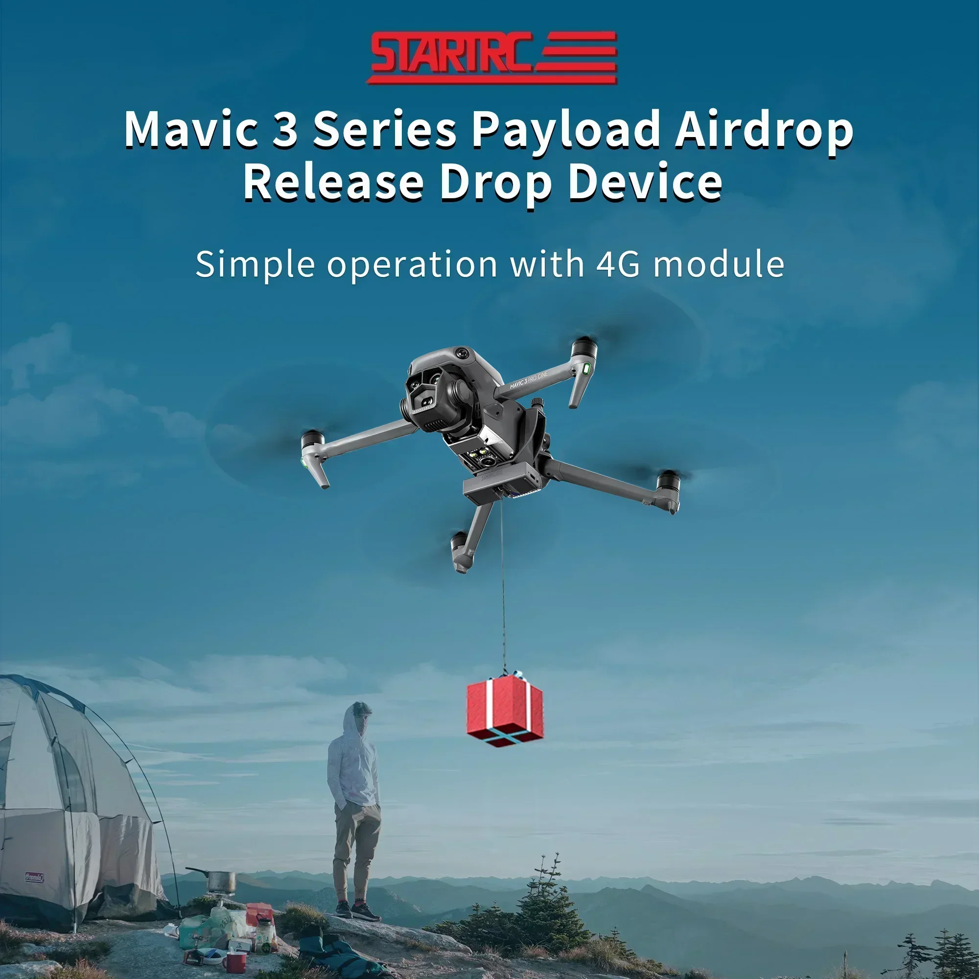 Remote Throw System Airdrop System for DJI Mavic 3 Remote Delivery Advertising Fishing Bait ...