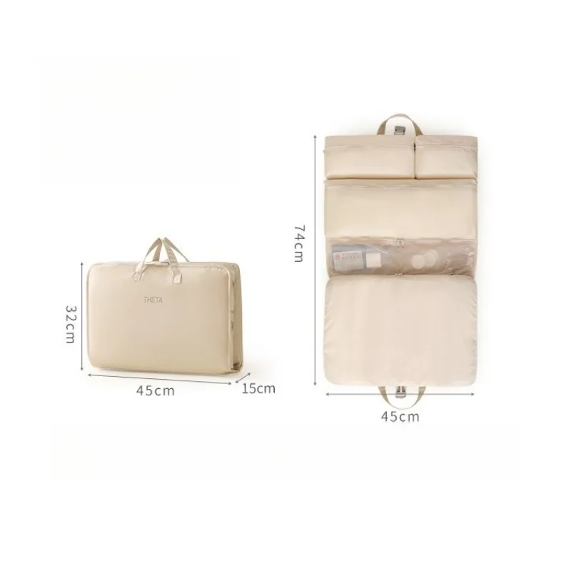 1pcs Portable Travel Compression Storage Bag Foldable Hanging Organizer for Clothes Underwear Space-Saving Luggage Storage Pouch