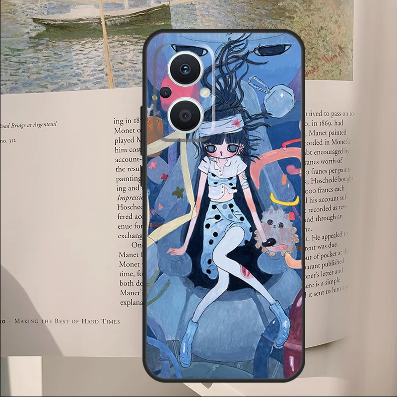 Cartoon Aesthetic Aya Takano Case For OPPO Reno 8 7 6 Lite 4 5 8T 5Z 4Z 2Z Find X5 Lite X3 X2 Neo X6 Pro Phone Cover