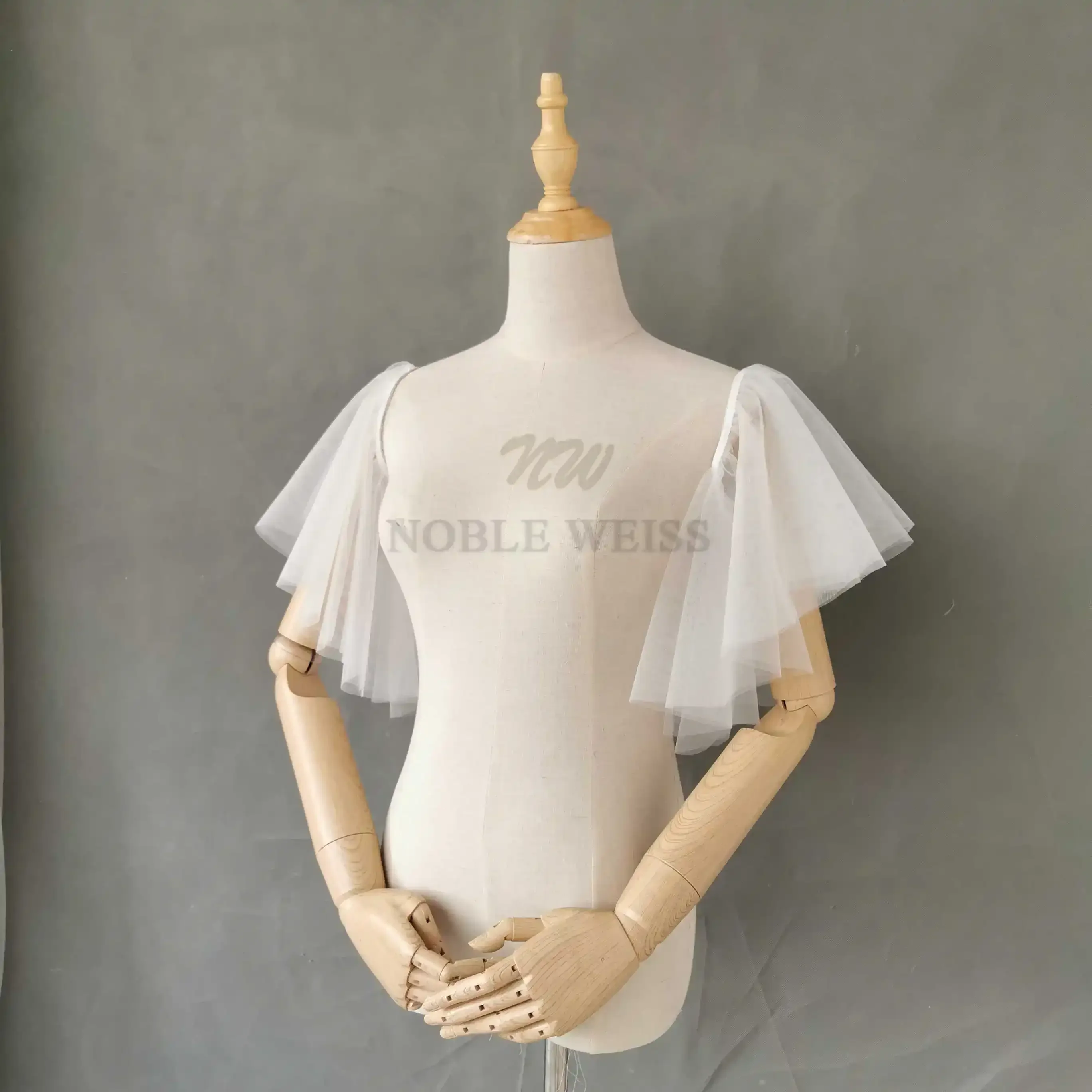 Wedding Dress Separately Short Sleeve Tulle Bridal Jacket arm sleeve Elegant detachable sleeves Strapless sleeve Customized wedding sleeve accessories