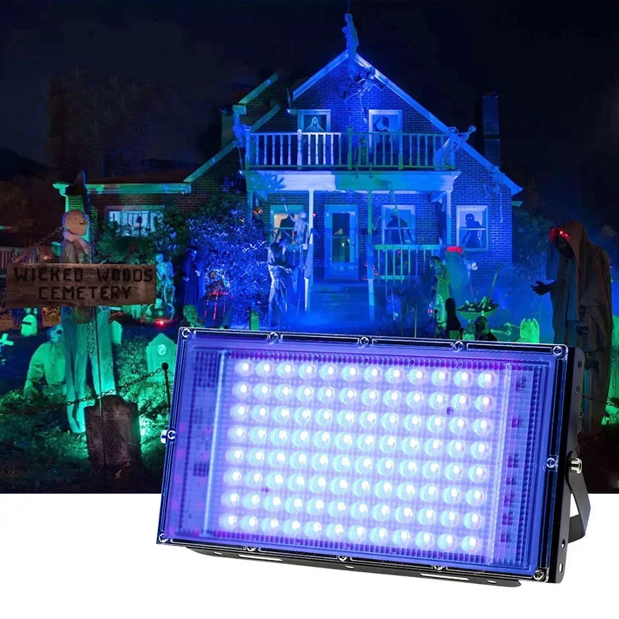395nm UV Floodlight 50W-300W LED Waterproof for DJ Party Decor