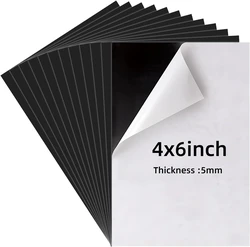 Versatile Adhesive Magnetic Sheets for Crafting and Photo Display, 4x6 Inch, Easy Peel (10Pcs(4x6inch))