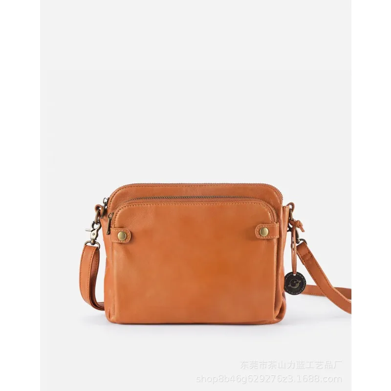 

Three Layer PU Leather Cross Body Shoulder Bag Vintage Multi-Color Messenger Bag For Women