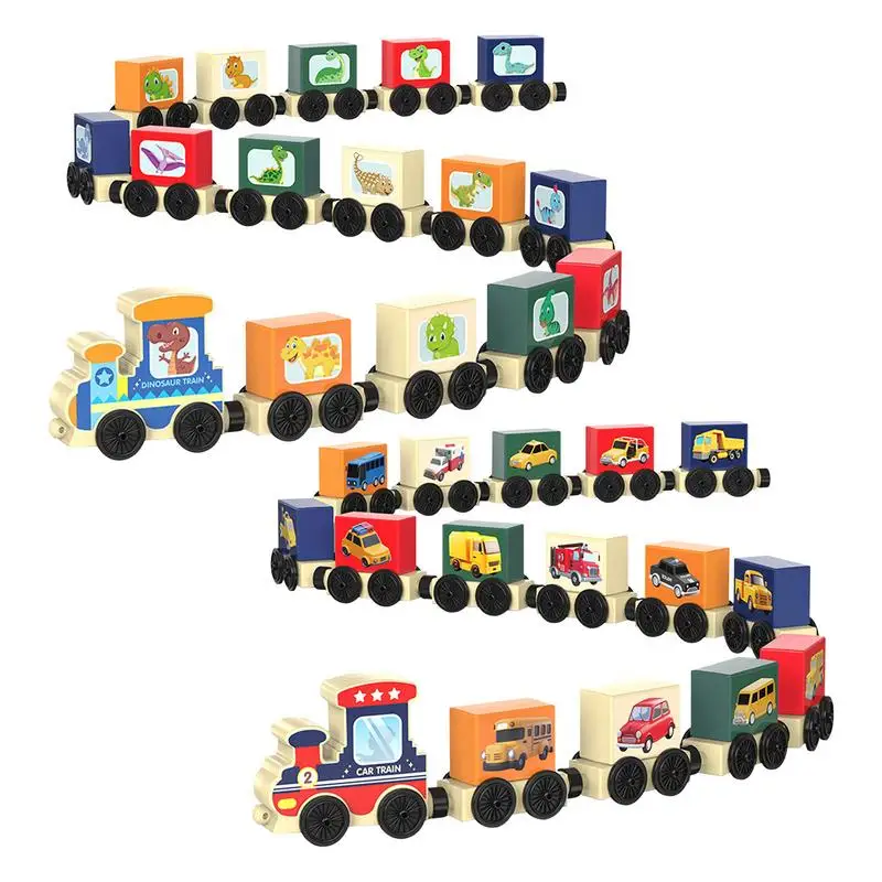 

Wooden Train Set Montessori Education Train Set Children Cartoon Cars Truck Set Car Railway Vehicles Track Trains Toys Kids