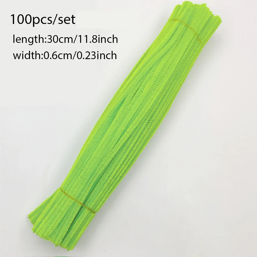 100pcs Colorful Chenille Stems for DIY Craft Projects and Creative Fun
