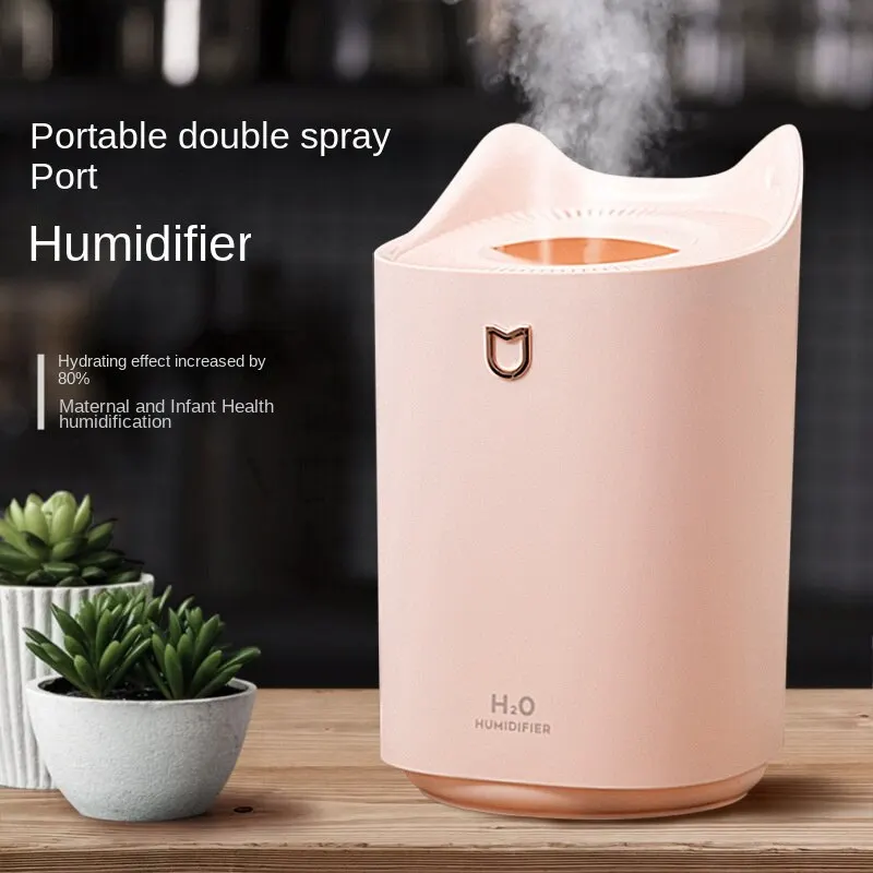 Umidificatore a doppio getto da 3000 ml, atomizzatore ad alta capacità, diffusore di aromi a ultrasuoni, nebulizzatore a freddo, purificatore d'aria._voghion.com