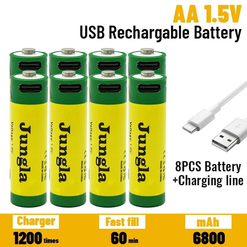 

Free ShippingBatterie Lithium-ion USB 1.5V AA 6800mAh Rechargeable Rapidement Par Capacité De Pour Clavier De Jouet Nouveauté