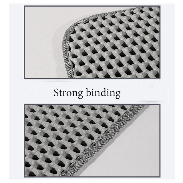 Cat Litter Mat Double Layer Waterproof Urine Proof Trapping Mat Easy to Clean Non-Slip Toilet Pad Cat Scratch Pad Large Foot Pad 2