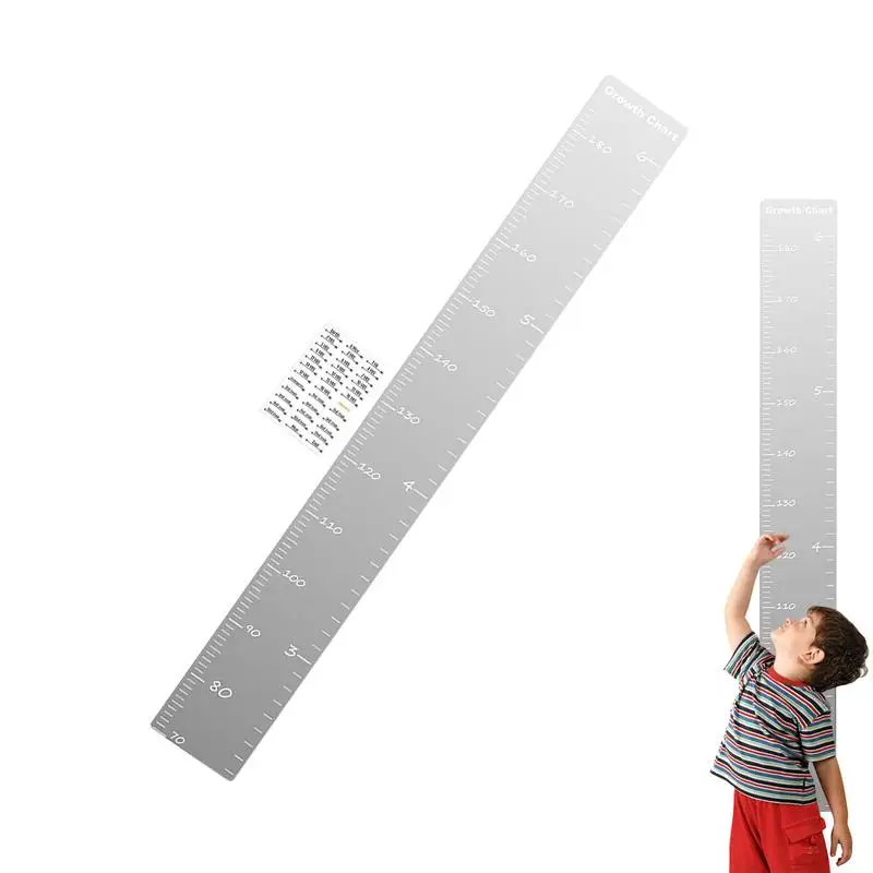 Acrylic Child Growth Chart Mirror for Wall Mirror Foldable Height Measuring Ruler Wall Decoration Full Body