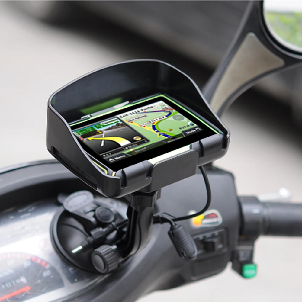 Motorcycle Car GPS Navigation 4307 IPX7 Waterproof Bluetooth GPS Navigator Tracker Bullit in RAM 1G ROM 8GB FM free igo Map