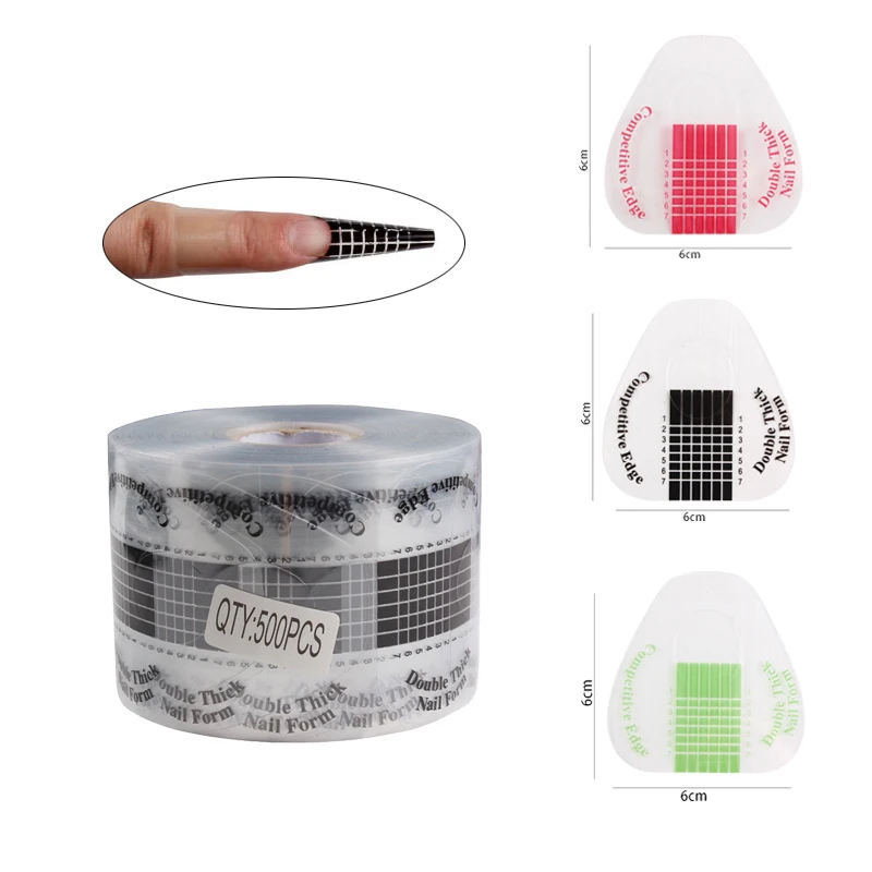 손가락 천사 PVC 네일 폼, 네일 아트 프랜치 플라스틱 가이드, 투명 말발굽 ..