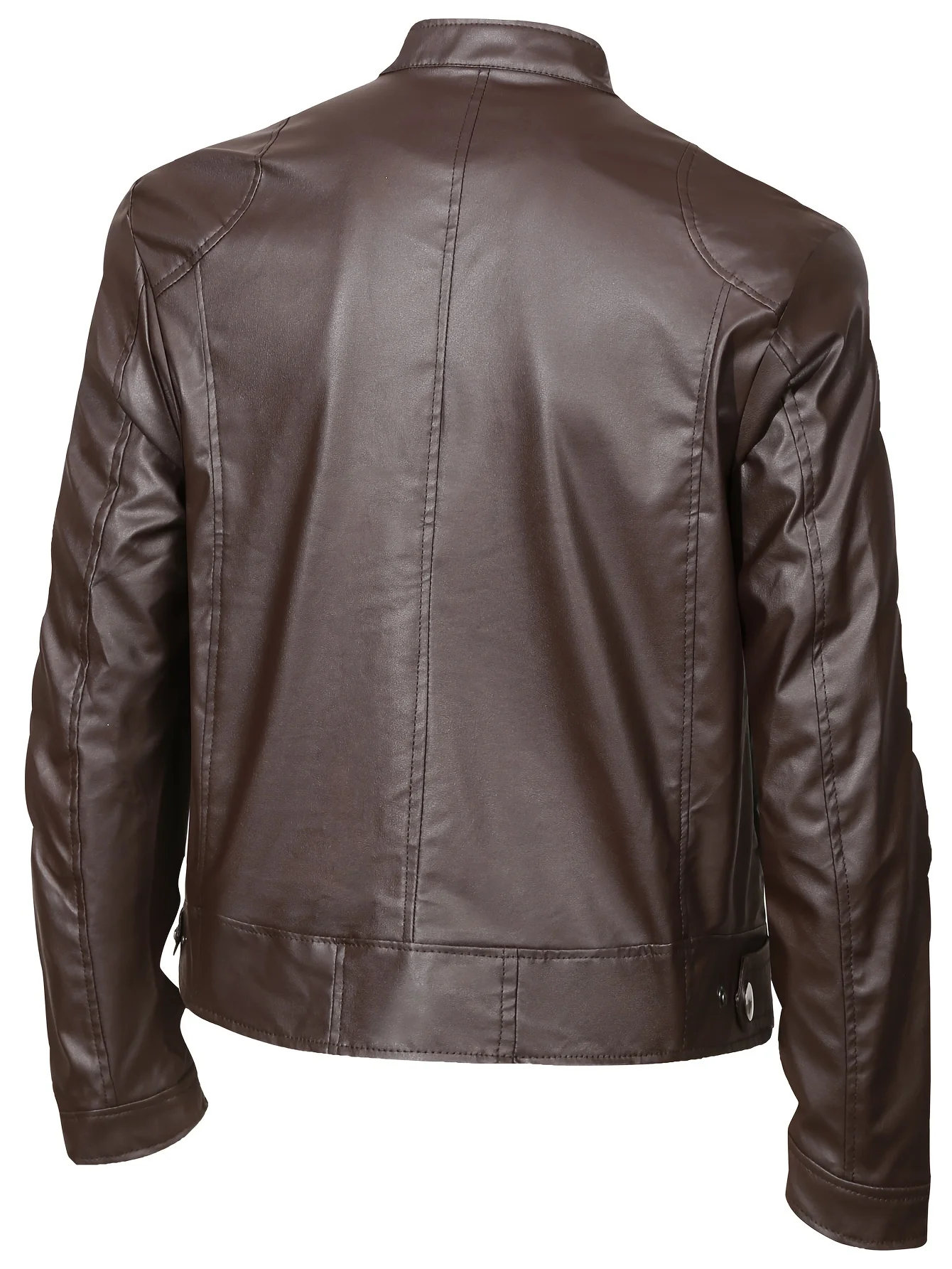Mens Leather Jacket Stylish Stand Collar Motorcycle Style Coats Work Wear Men's Windbreaker Men's Spring Jackets Waterproof Coat