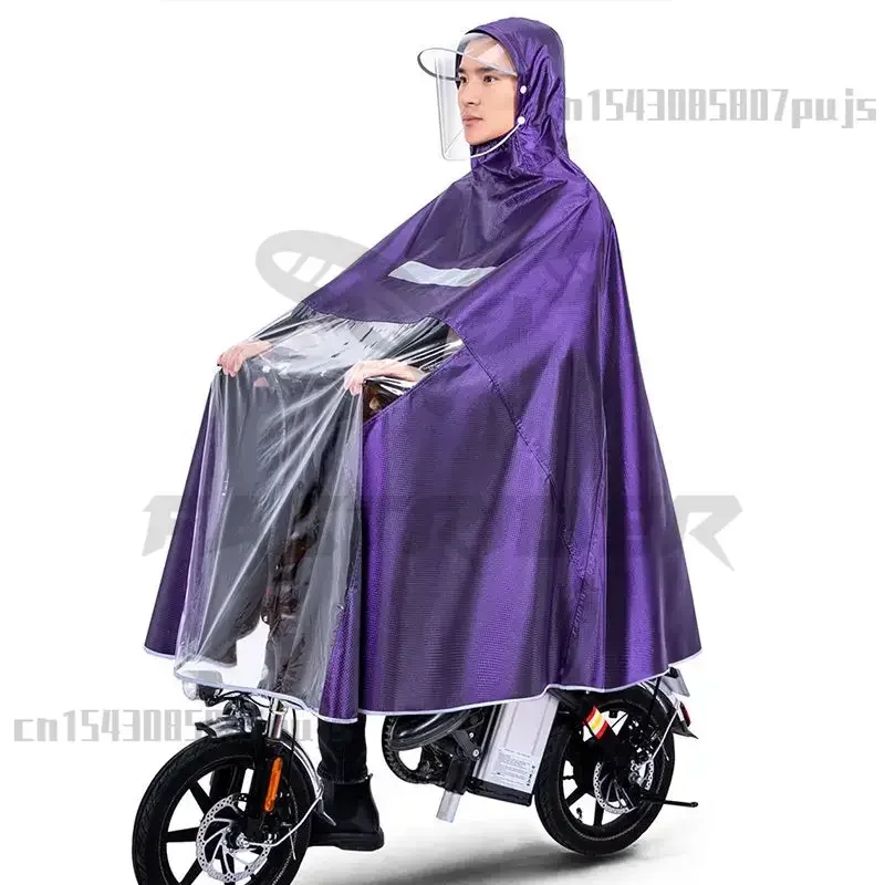 Bicycle Raincoat Folding Electric Bicycle Thickened Fashion Poncho Electric Scooter Ultrastrong Rain-proof Raincoat Men Women