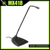 MX418 MX418D/C Professional Conference Desktop Wired Gooseneck XLR Microphone for Conference Room Broadcast Microphone