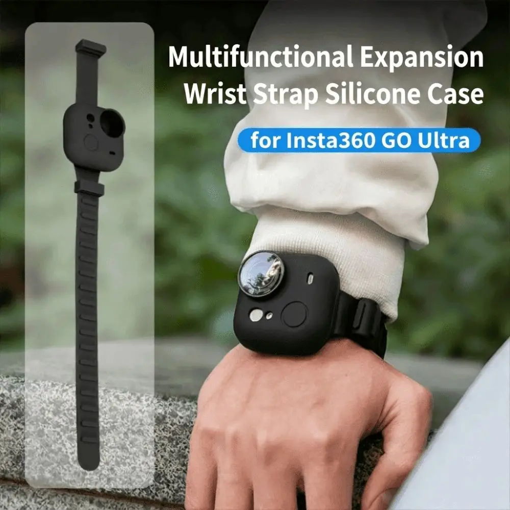 Shockproof Silicone Sports Camera Protective Case with Wristband, Lightweight and Multi-color