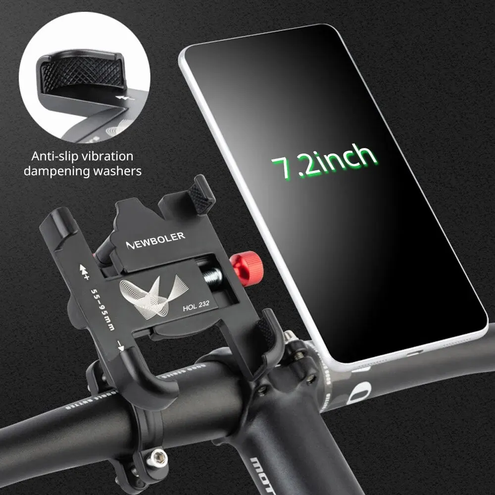 NEWBOLER-Support de téléphone pour vélo VTT, AliExpress Collection, Support de téléphone pour vélo, Support de téléphone réglable, Aluminium, Rotatif, Louvain, 360