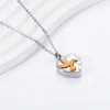Stainless Steel Heart-shaped Urn Necklaces for Ashes Hummingbird Pendant Animal Cremation Memory Jewelry with Funnel Spoon 6