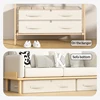 1/2/3PCS Foldable Storage Bags Cotton Linen Underbed Wardrobe Clothing Duvet Organizer Quilt Socks Underwear Visible Storage Box 5