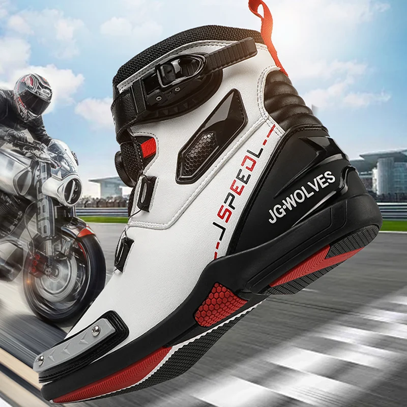 Motorcycle Boots Men Women Knight Outdoor Riding Anti-slip Shoes Bicycle Mountain Racing Road Speed Autumn