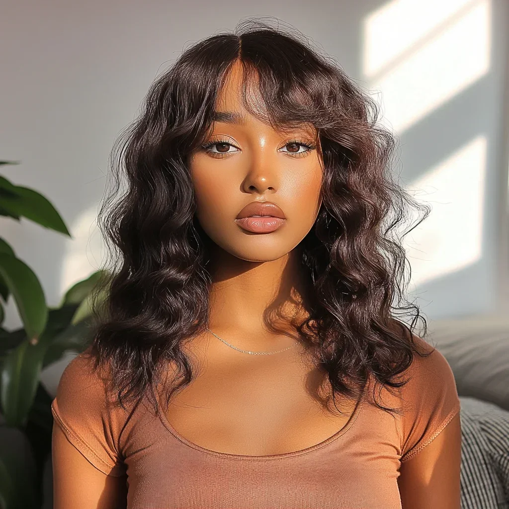 Human Hair Wigs Women Short Body Wave Wigs Machine Made For Women