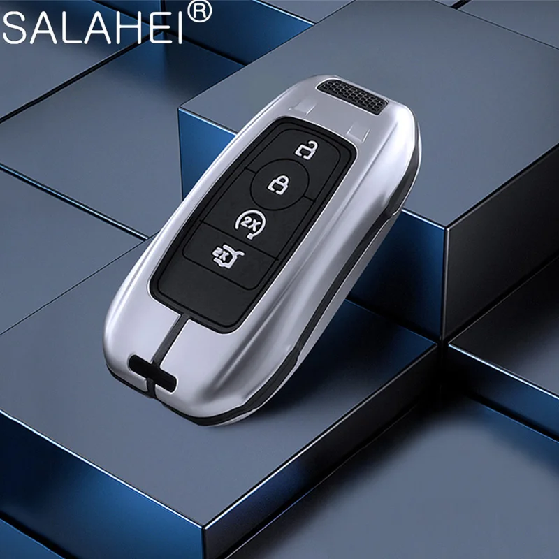 

Zinc Alloy Silica Gel Car Key Case Cover For Ford Edge Fusion Mustang Explorer Fusion Escape F150 F250 F350 F450 F550 Ecosport