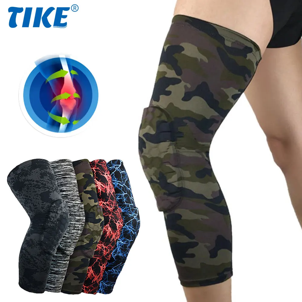 

1 PCS Outdoors Sports Compression Knee Pads - Full Leg Compression Sleeve for Men and Women, UV Leg Sleeves, Cycling Leg Warmers