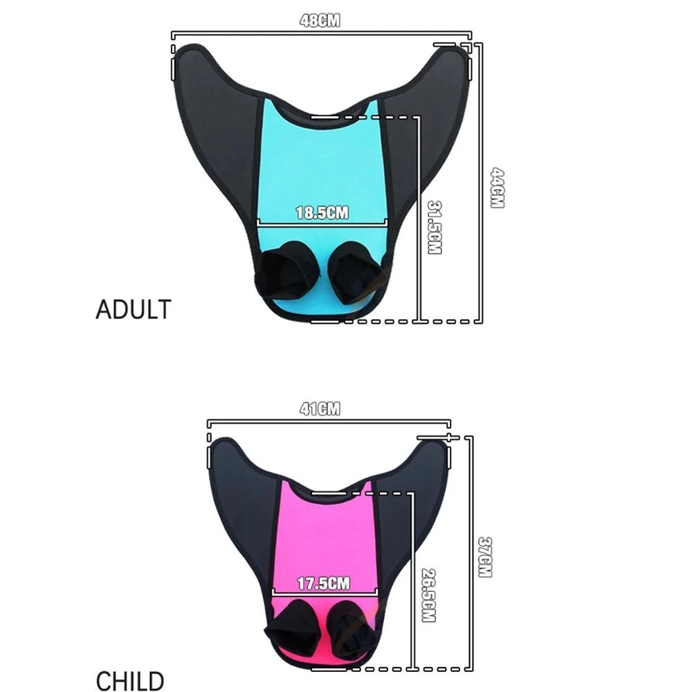Fashionable Mermaid Flippers Creative Snorkeling One-Piece Frog Shoes Adult & Children'S Swimming Water Sports Equipment 5