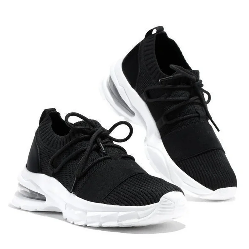 New Sneakers for Women Summer Woman Breathable Sock Casual Shoes Lace-up Tennis Mesh Shoes Female Sport Shoes Ladies Flat Shoes