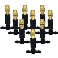 Système de refroidissement par brumisation extérieure, 5M-30M, arrosage de jardin, buses d'atomiseur en laiton de 1/4 pouces, tuyau de 4/7mm pour serre de Patio 2