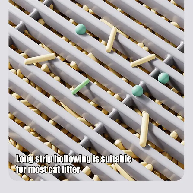 Litter Catcher Cat Steps for Litter Box Double Layer Elevated Tray with Filter Function Non-Slip Trapper Easy Cleaning Supplies 5