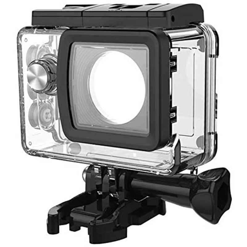 Custodia Impermeabile Subacquea Yctze Per Action Cam SJAM SJ5000 / SJ5000 WiFi / SJ5000 Plus – Protezione In PC E Acciaio, Trasparente