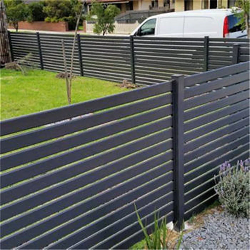 Aluminum Full interval Fence Splicing aluminum plate Aluminum Post Outdoor Decoration Privacy Slat Wall Screen