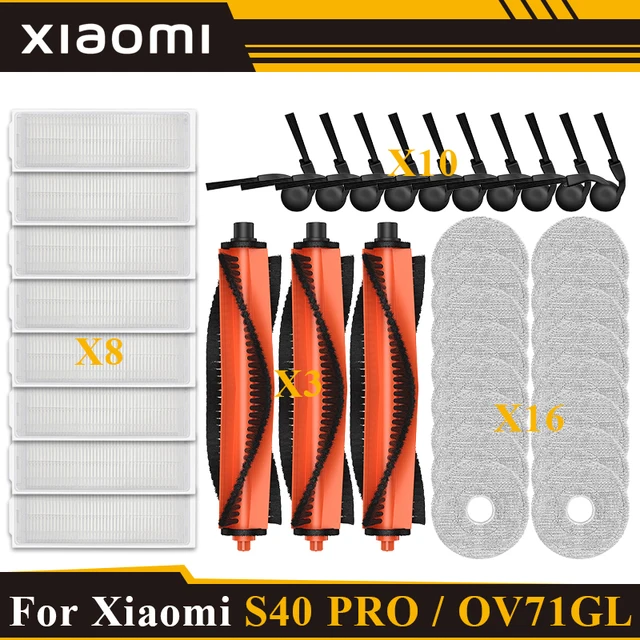 อะไหล่สำหรับหุ่นยนต์ดูดฝุ่น Xiaomi S40 PRO / OV71GL แปรงหลัก แปรงข้าง ผ้าถูพื้น ไส้กรอง ถุงเก็บฝุ่น 1
