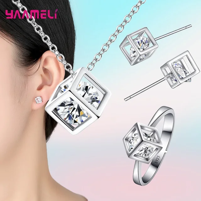 Kim Johanson Schmuckset Marie  Set, 3-tlg , Mit Zirkonia, Aus 925 Silber Und Metall S0t99073