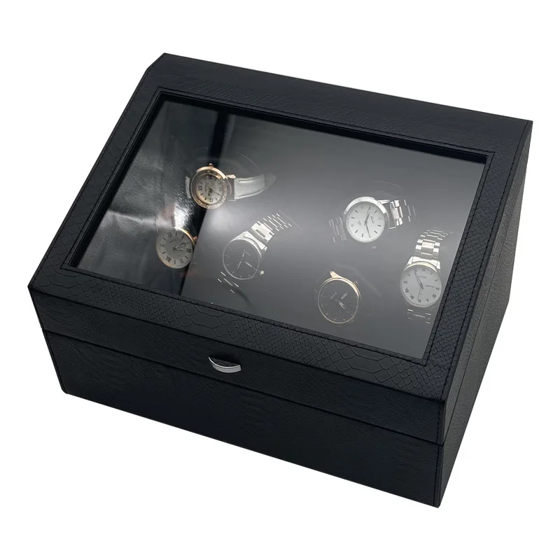 Luxury Automatic Watch Winder Box with 3+3 / 6+6 Slot PU Leather Storage, Ultra-Quiet M... - SKU LAWW1158 - UGI Packaging
