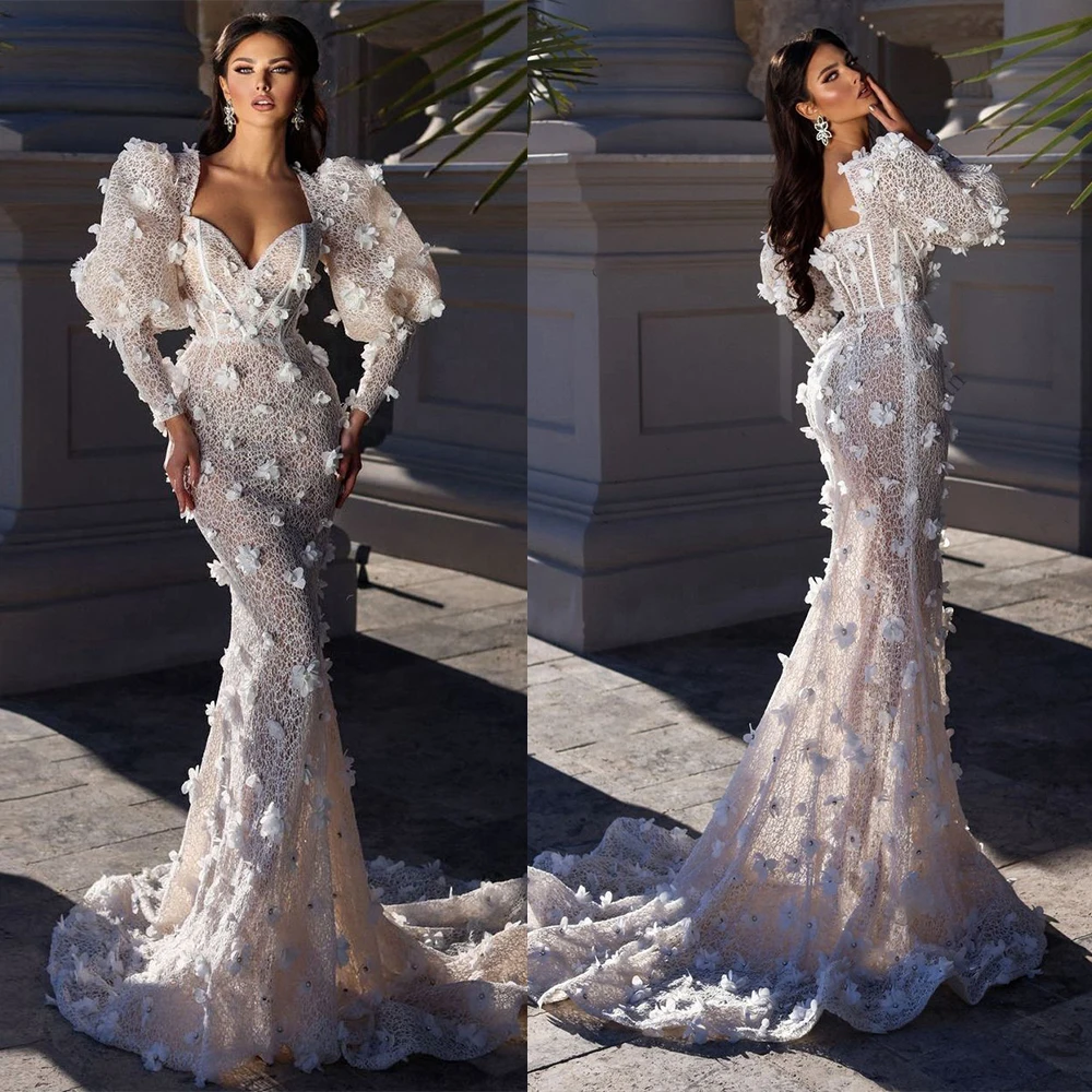 Celestial Couture's Enchanting Floral AppliquÃ© Mermaid Gown for Unforgettable Occasions main image 0