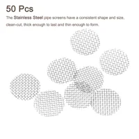 UXCELL 50Pcs 6-25.4mm Diameter Pipe Screen Stainless Steel Screens Pipe Filters Screens Mesh Multifunctional Smoking Accessories 2