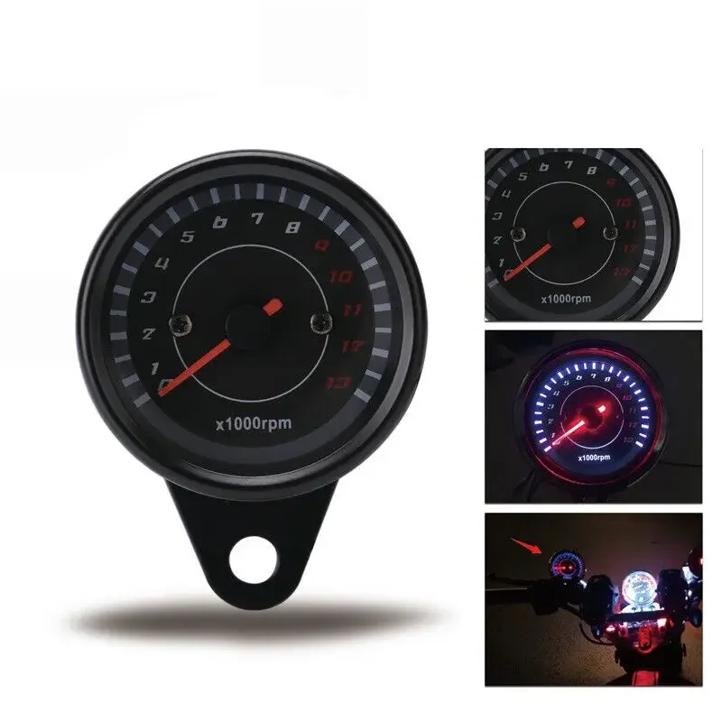 

Motorcycle Accessories LED Electronic Tachometer Dual Color Night Running Light Instrument Motorcycle Modification Speed Counter
