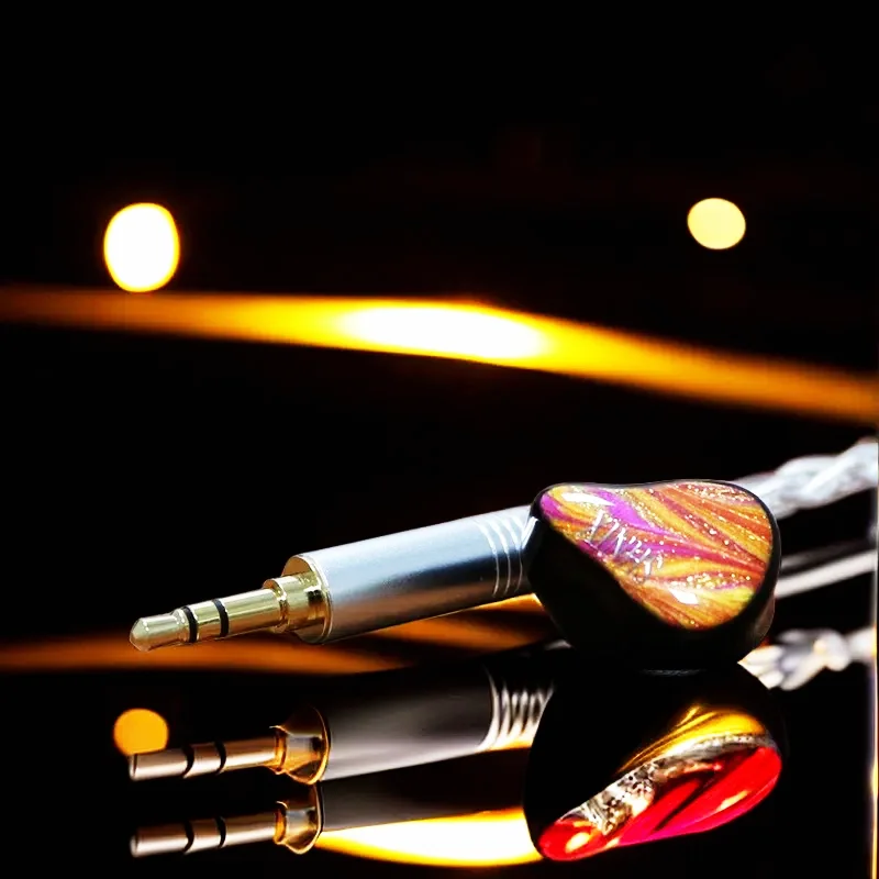 Проводные наушники XINHS HS01, 1DD + 4BA, Hi-Fi, IEM, высокая яркость