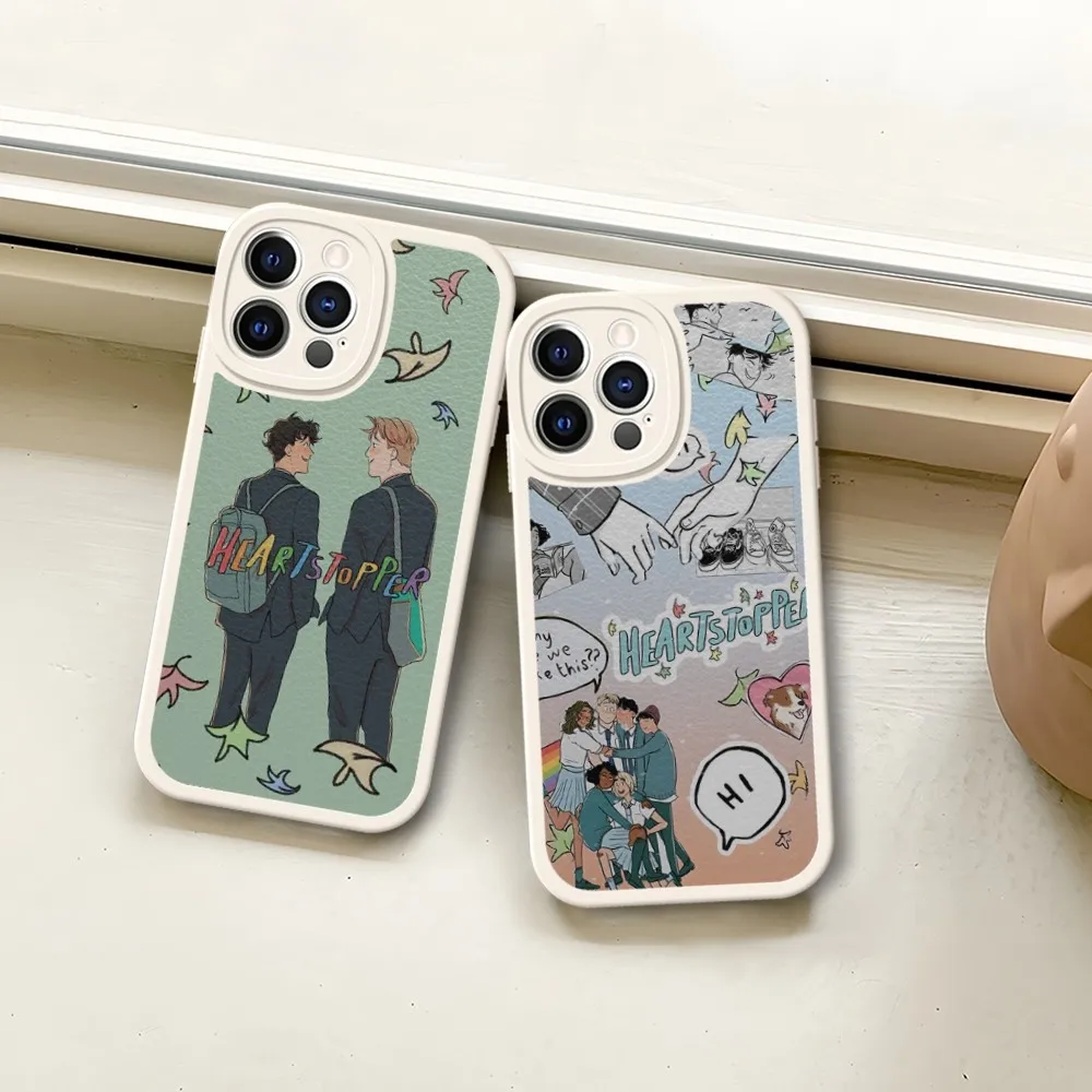 H-Heartstoppers Phone Case White Soft Silicone For Iphone 11 13 15 14 12 Pro Max Mini X Xr 8 Plus Se2020 Leather Cover